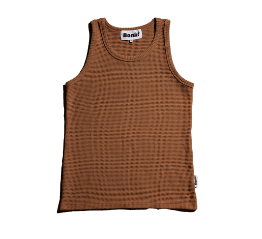 Mocha Waffle Knit Tank Top