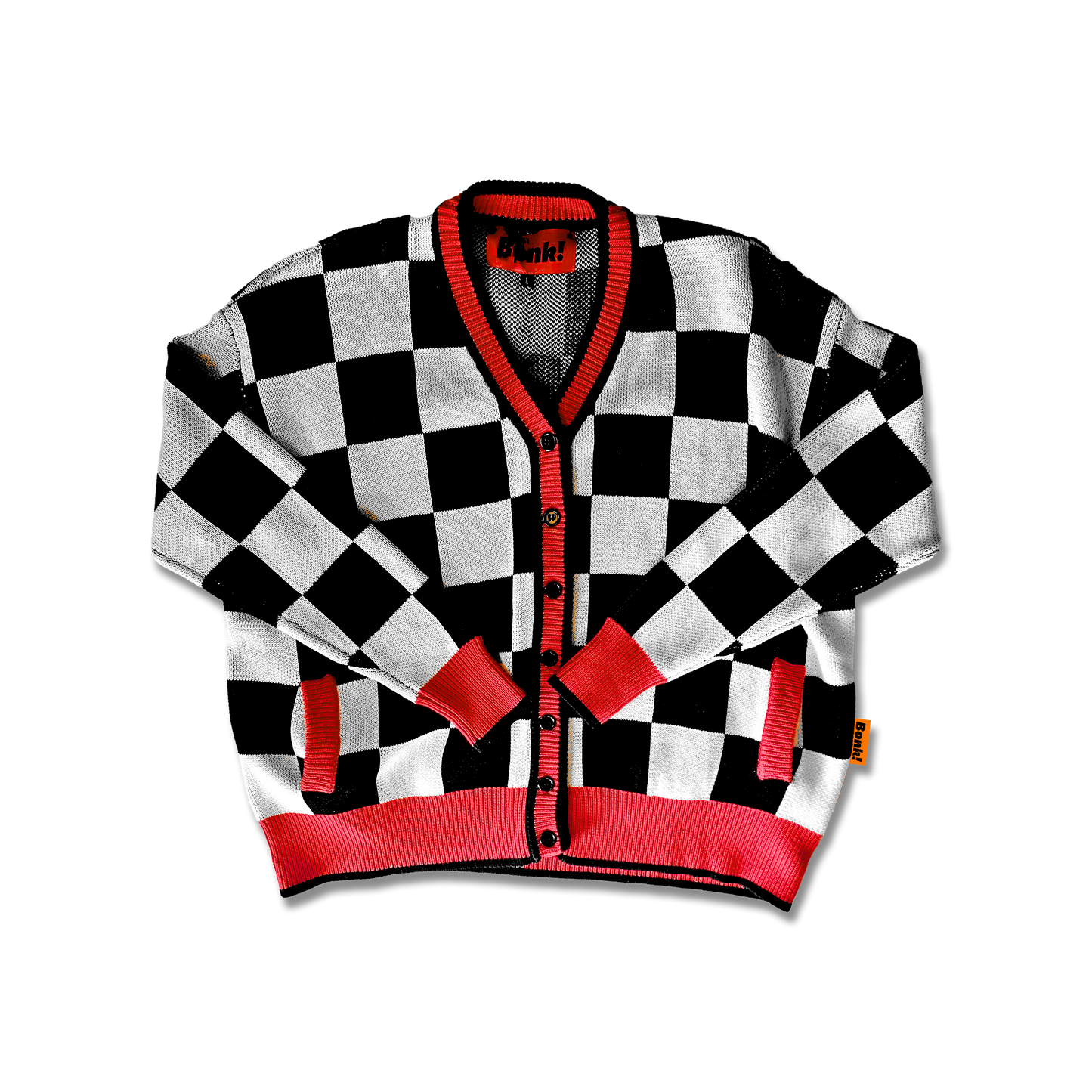 Checkered Cardigan Sweater