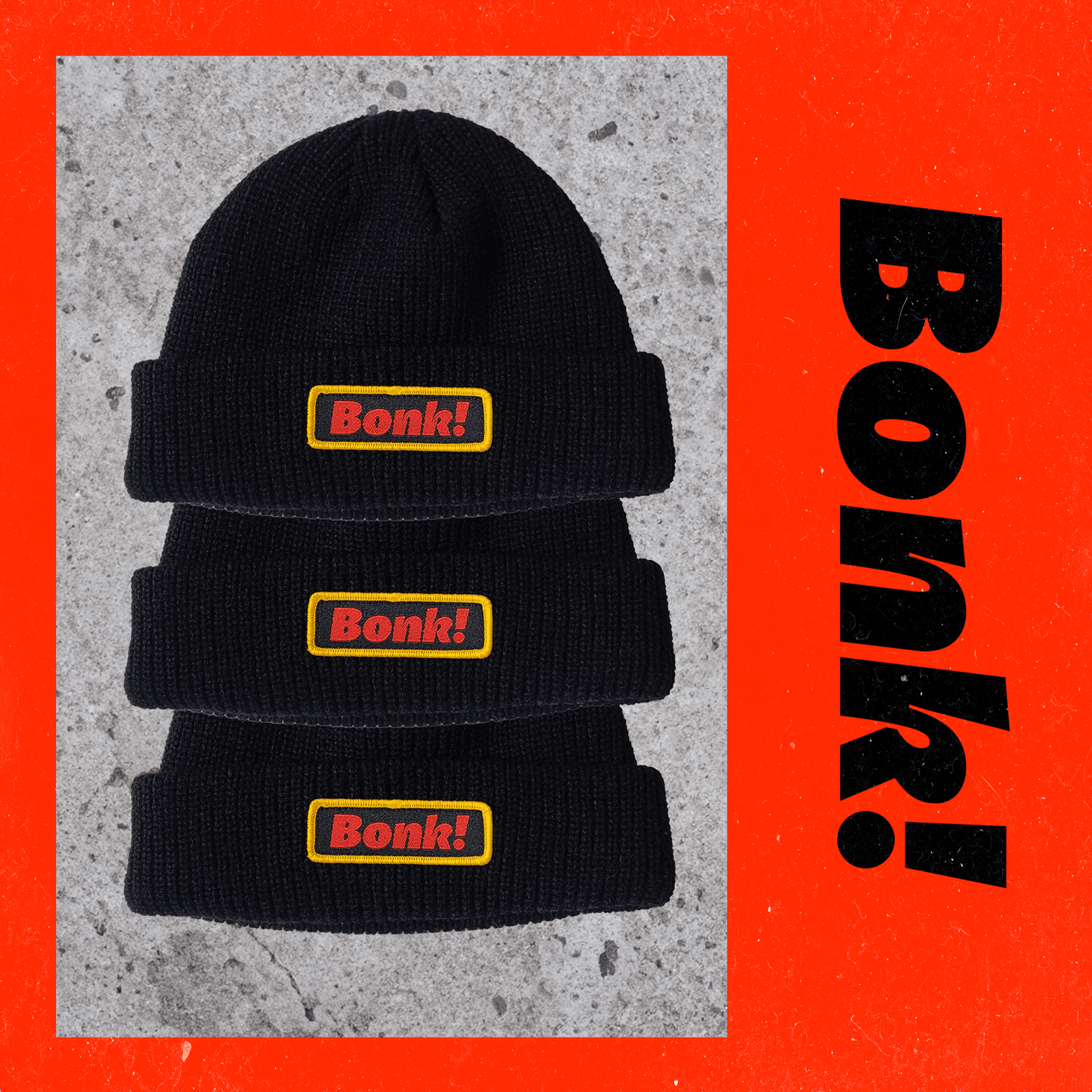 BONK Fishermen-Style Patch Beanie