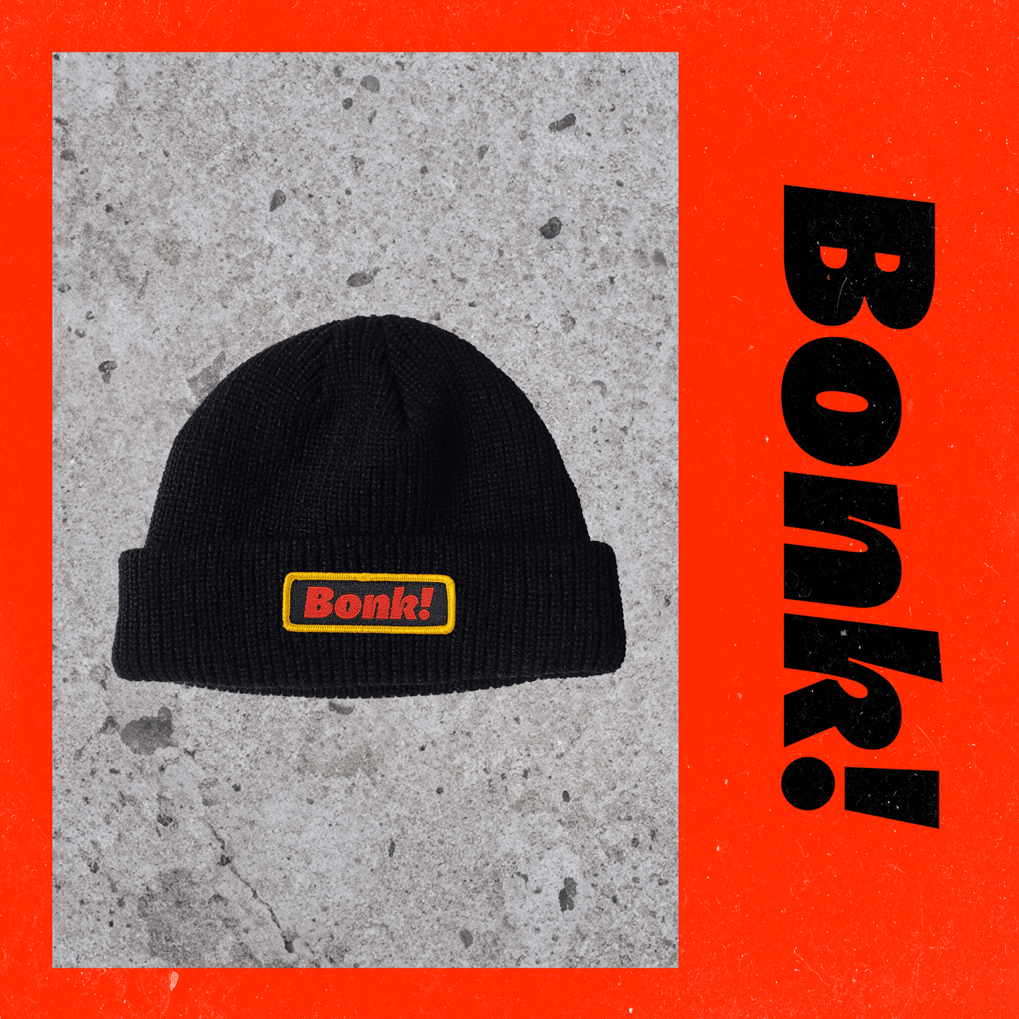 BONK Fishermen-Style Patch Beanie