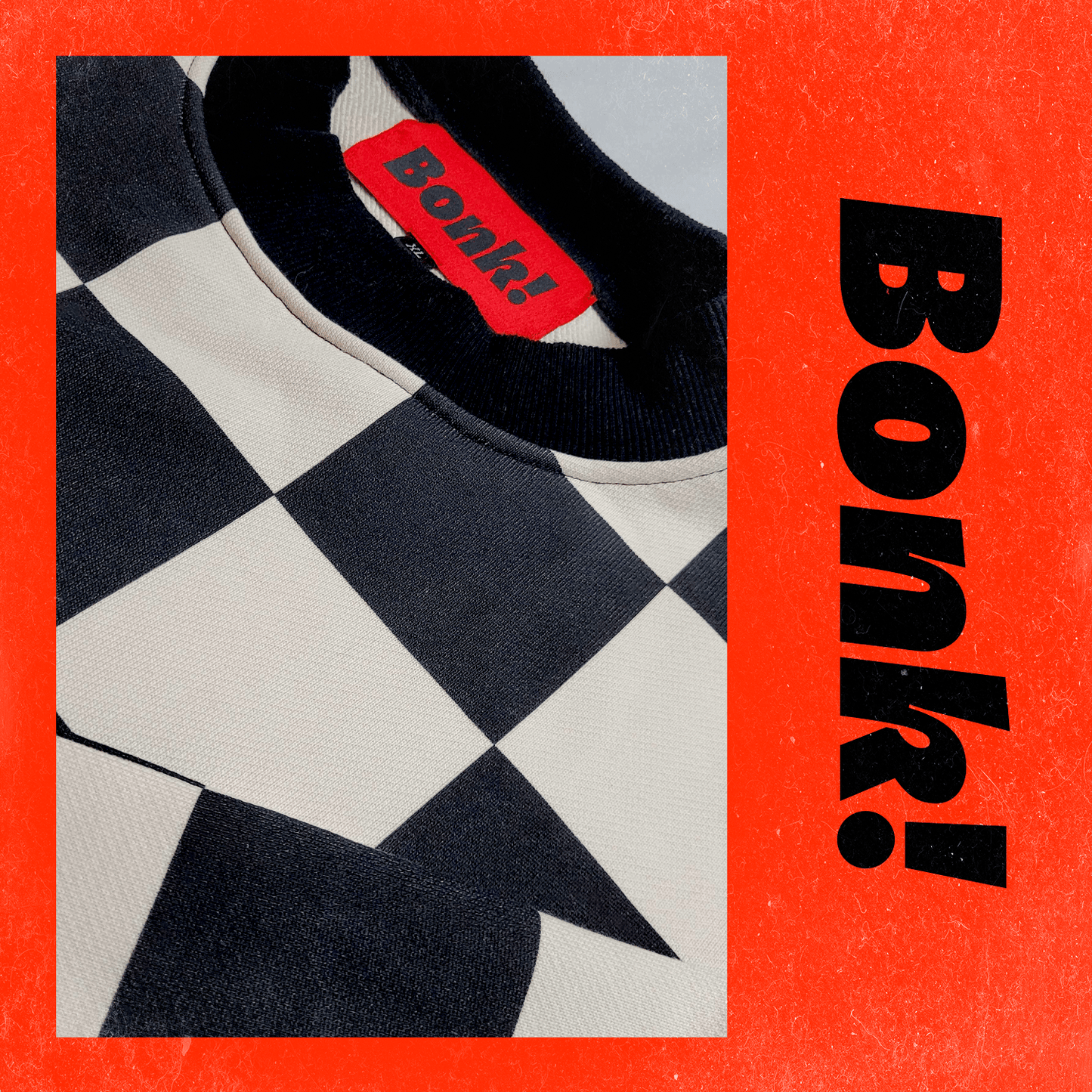 Checkered Mock neck Sweatshirt