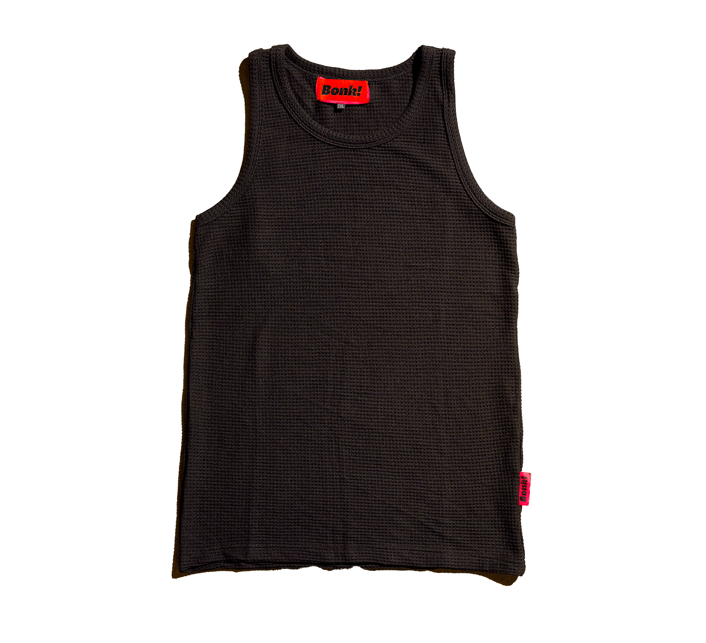 Black Waffle Knit Tank Top