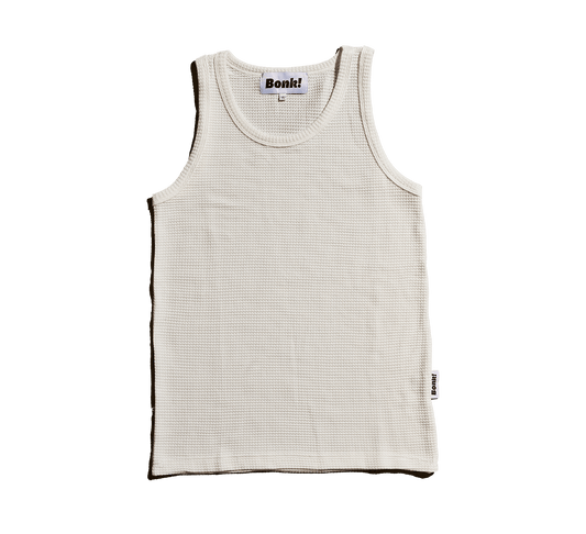 White Waffle Knit Tank Top (2024)