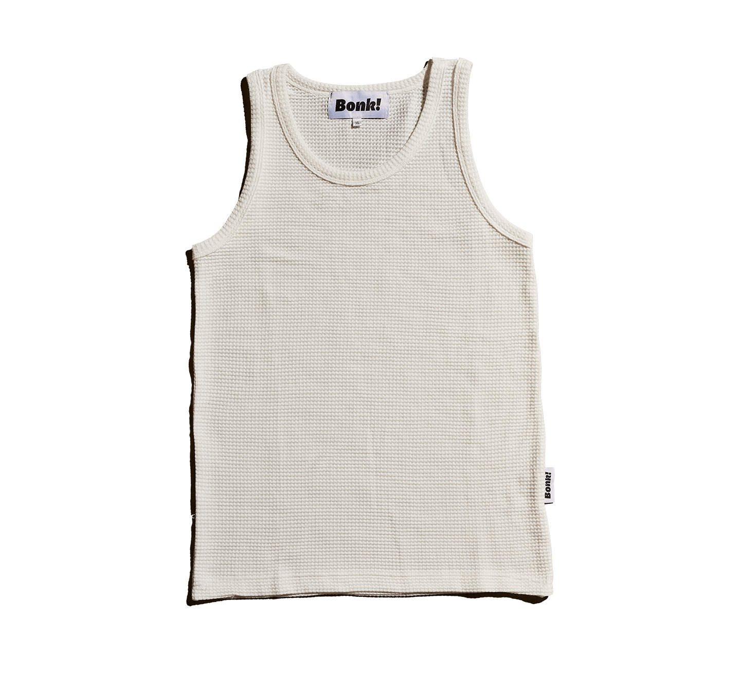 White Waffle Knit Tank Top